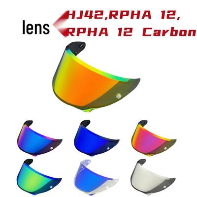 Electroplated Sun Protection Helmet Visor for HJ42, RPHA 12, and RPHA 12 Carbon - Windproof Design