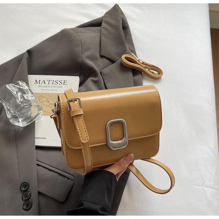 

2025 new simple shoulder messenger bag retro small square bag high-end trend underarm bag хаки