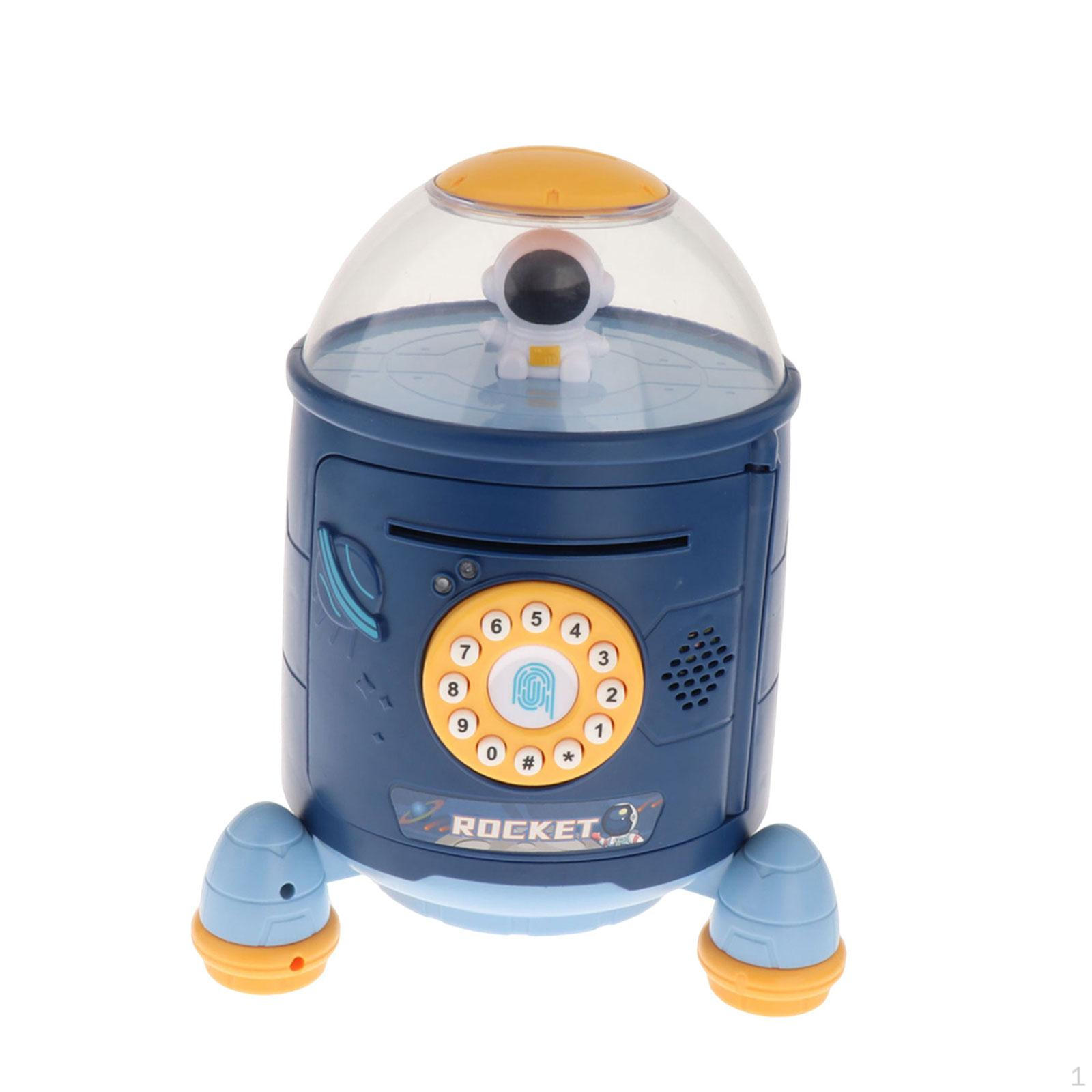 Electronic Piggy Bank Kids  Money Banks coin Auto Savings Can Cartoon rocket Saving Box