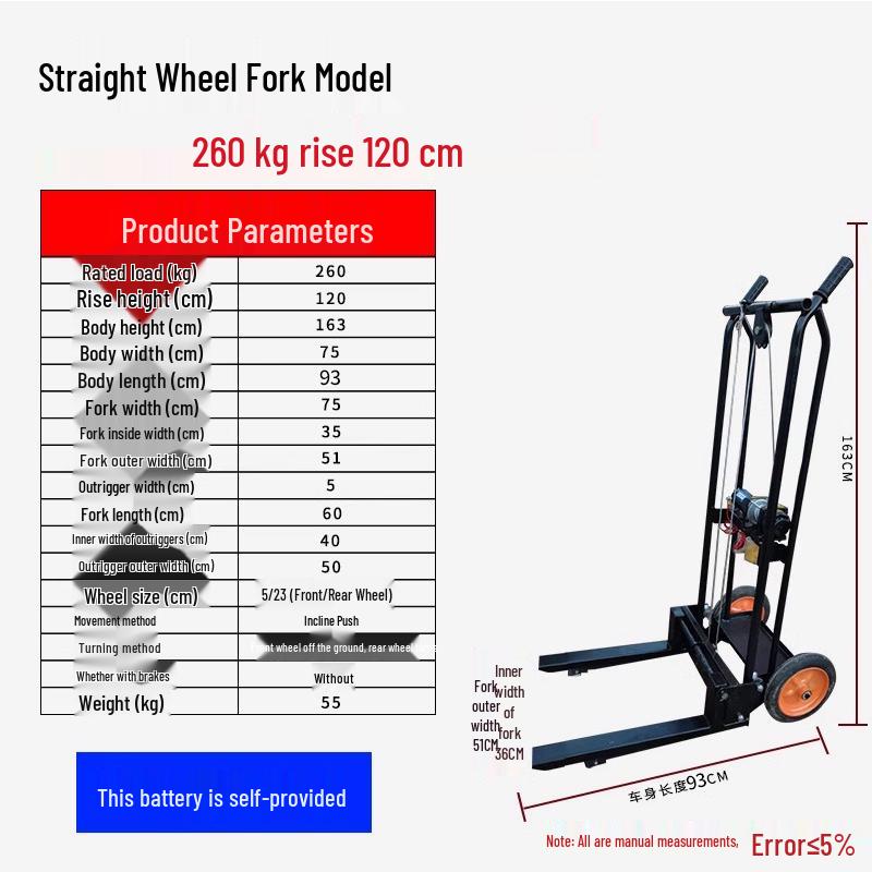 Yuzhe Manual Mini Forklift: Small Hydraulic Pallet Jack Stacker for Households