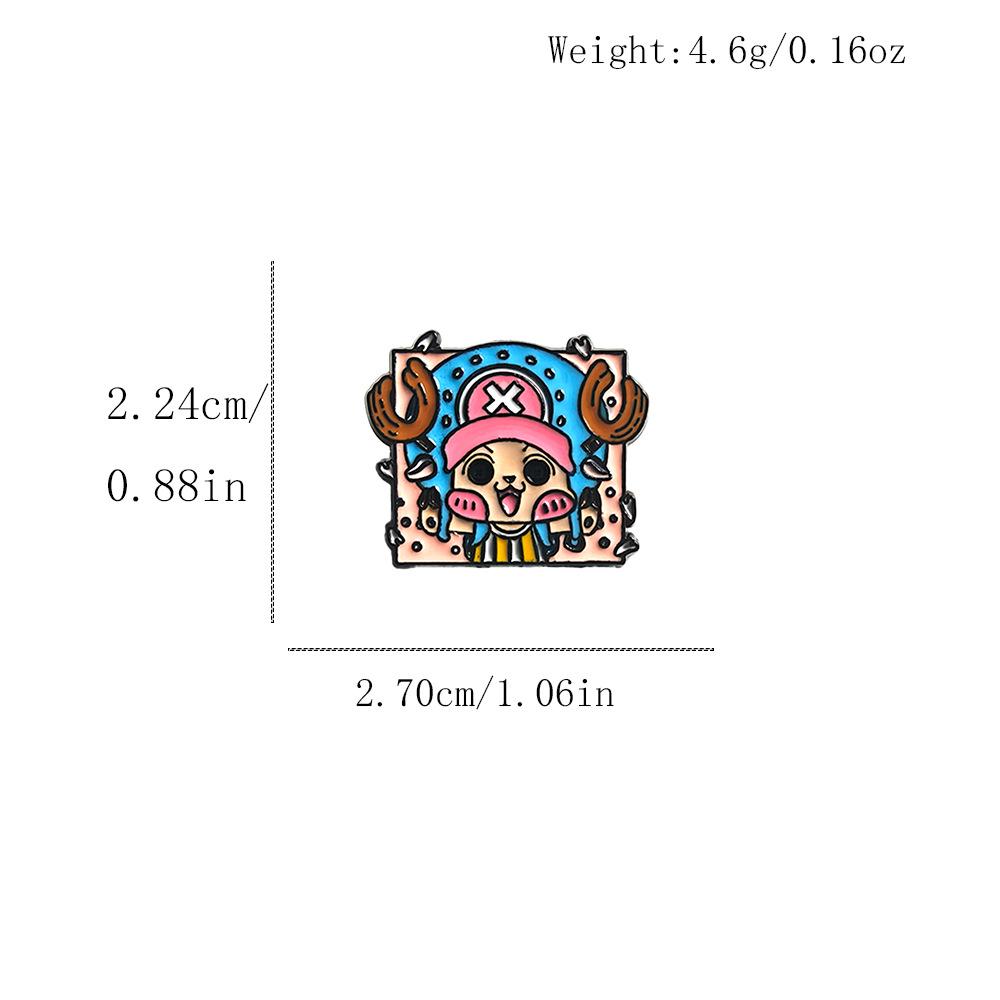 One Piece Anime Metal Brooch: Cute Zoro & Luffy Alloy Badge Pin