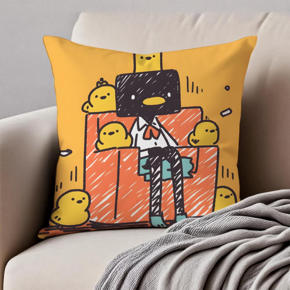 Countrystyle Adorable Animal Illustrations Cushion Cover Pillowcase Antidustmite Invisible Zipper Short Plush Sofa Cushion