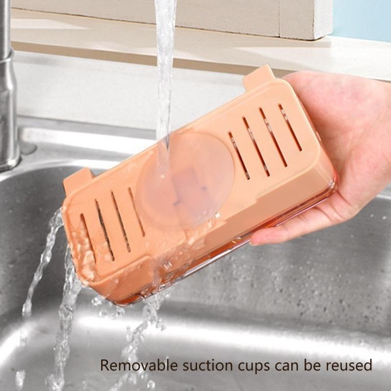 Stylish Foldable Suction Cup Waste Rack Convenient for Kitchen Sink Efficiently Filters Food Debris With 50 Mesh Bags