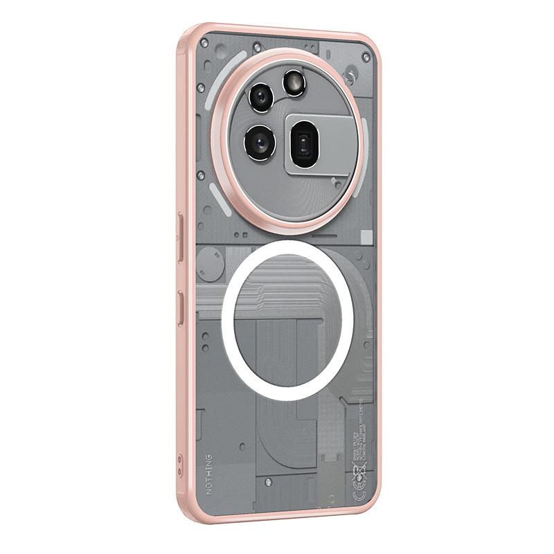 Translucent Shockproof Case For Nothing Phone 3A Pro 6.67 inches TPU Matte Frame Magnetic Wireless Charging Plastic Back Cover