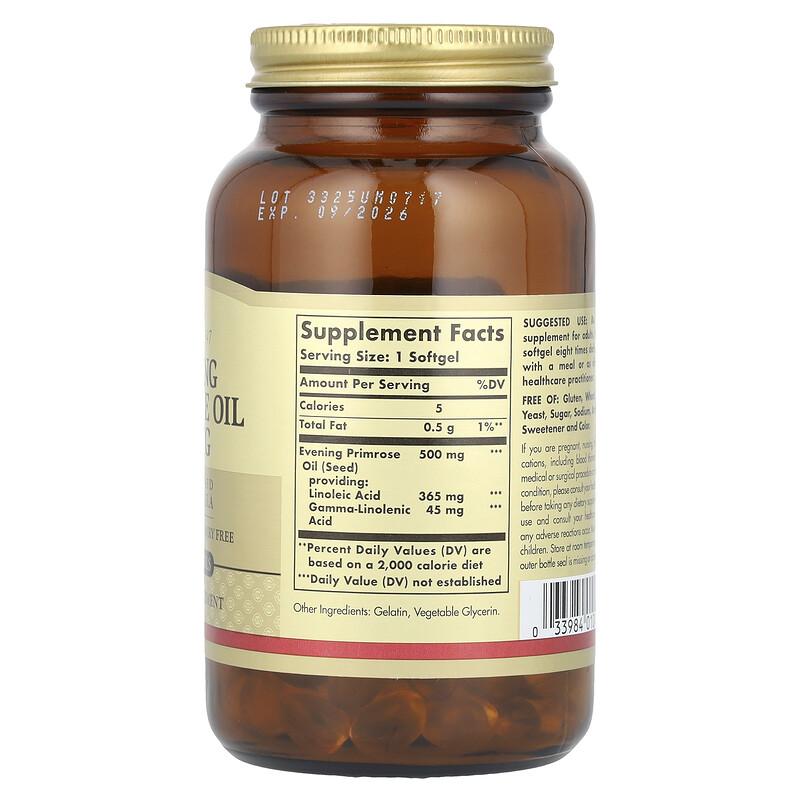 Evening Primrose Oil, 500 Mg, 180 Softgels