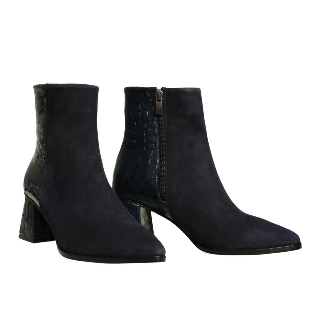 Damen Stiefel aus echtem Leder mit hohem Absatz