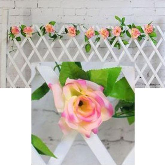 230cm Konstgjord blomma Rose Vine Hängande Garland Party Hem Bröllop Väggdekor