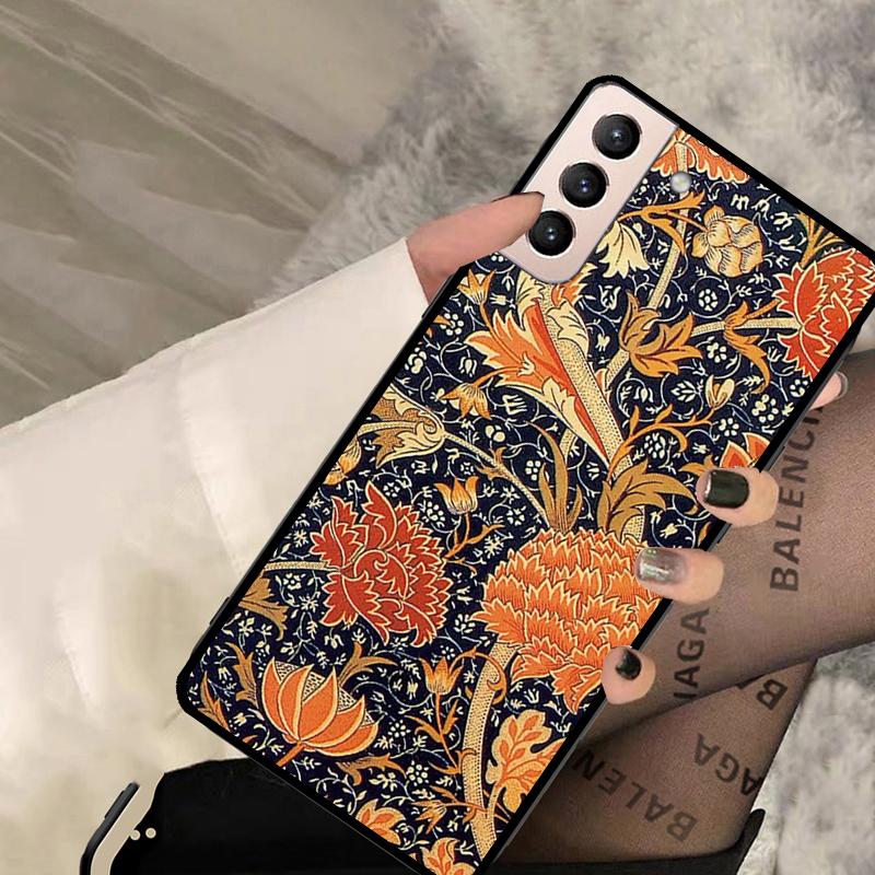 William Morris Strawberry Thief Case For Samsung Galaxy S20 FE S8 S9 S10 Note 10 Plus Note 20 S21 S22 Ultra Back Cover