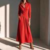 Women's Color Elegant Long Maxi Dress for Commute and Casual Everyday Wear