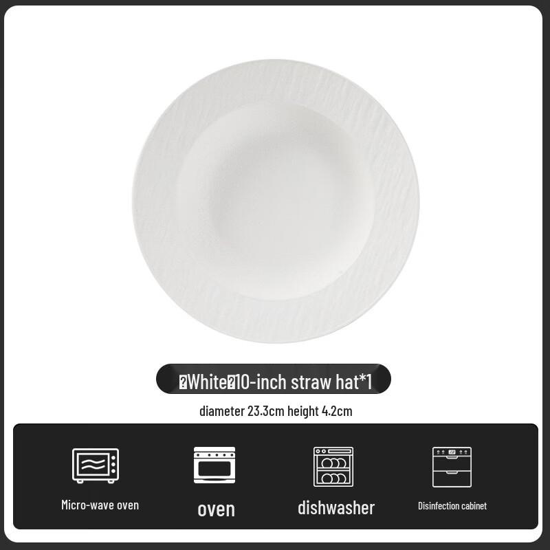 European Underglaze Bone China Straw Hat Plate