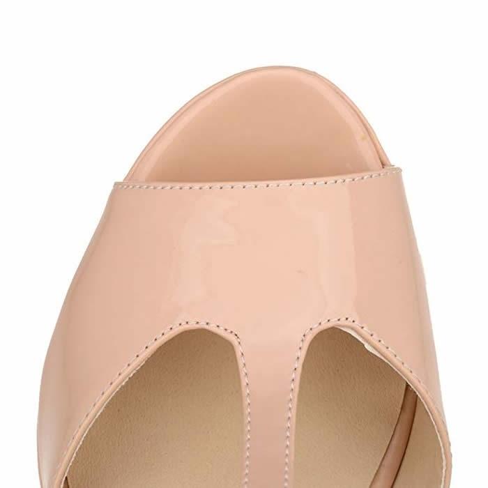 Fashion Women's Open Toe Sandals High Wedge Sexy Club Heel Shoes Dress Shoes Wedding Shoes