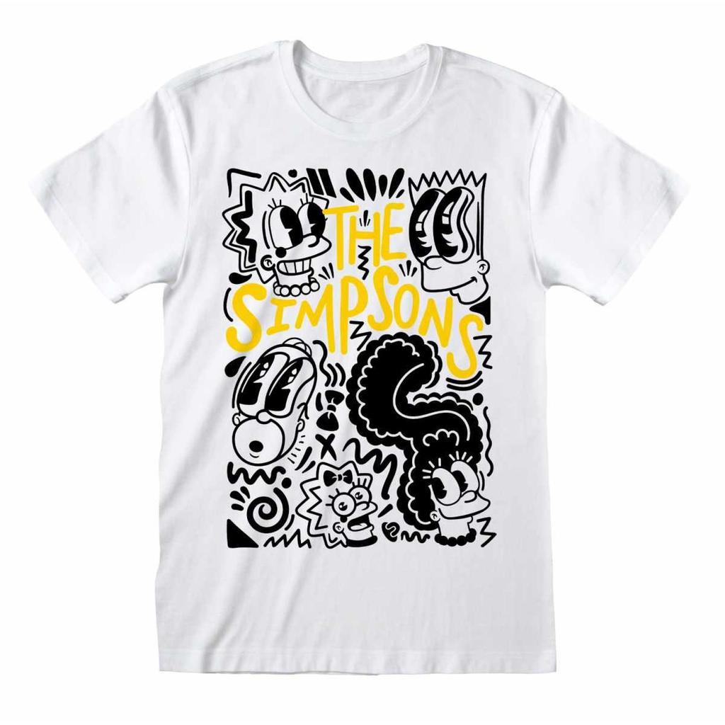 The Simpsons Unisex Adult Graffiti T-Shirt