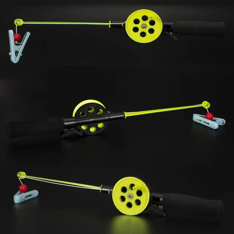 For Outdoor Fishing Portable Accessories Shrimp Crab Fishing Rod Fishing Tackle Pole with Clip 34cm Winter Outdoor Ice (random)