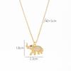 Micro-Set Zircon Elephant Pendant Necklace Titanium Steel Women's Fashion Versatile Minimalist Collarbone Chain Jewelry