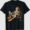 Funny Halloween Skeleton Gamer Video Gaming Mens T-Shirt