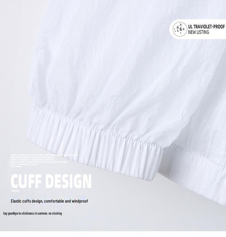 Men's Lightweight Breathable Sun Protection Jacket - Summer Loose Fit, Cool, Pure Color, Plus Size