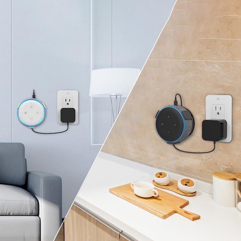 Suport de montare pe perete Suport de depozitare pentru difuzor inteligent pentru Google Home Mini/Echo Dot