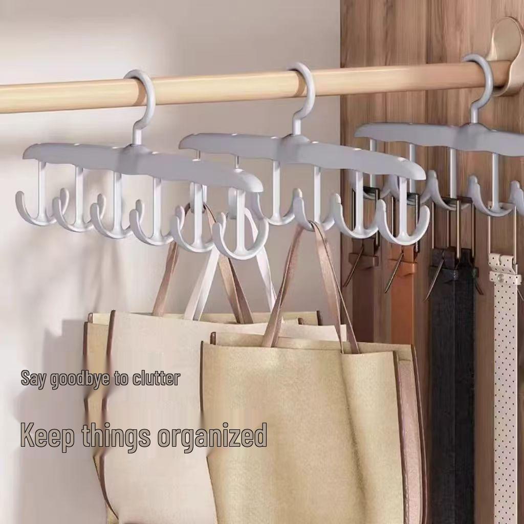 12-Hook Rotatable Multifunctional Plastic Hanger for Clothes, Underwear, Vests, and Hats