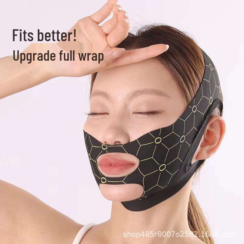 

Бандаж для подтяжки лица V-Face: Подтягивающая и моделирующая маска для лица для улучшения сна Black Single Layer Regular