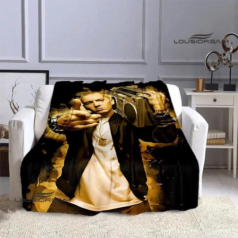 Eminem Hip-hop Singer Printing Blankets Warm Blanket Flannel Blanket Picnic Blanket Blankets for Beds Birthday Gift