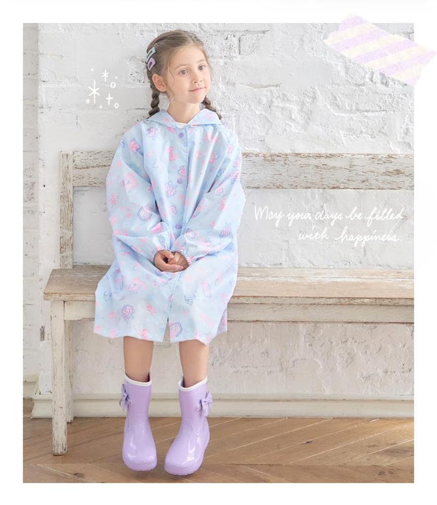 Rain Boots with Ribbon for 21cm [Arisana] Kids, Girls, Lavender,
