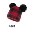 Parent-Child Christmas Hat Big Pompom Mother Kids Knit Beanie Cap Winter Warm Infant Bonnet Girls Boy Xmas Gift Baby Accessories