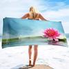 Lotus Flower Ultra Soft Beach Towel,Highly Absorbent Pool Towels,Quick Dry Beach Towel Sand Free Beach Towel Oversized Towels