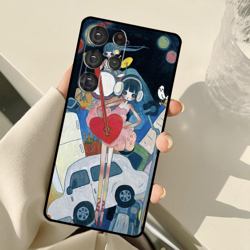 Aya Takano Case For Samsung Galaxy S25 Ultra S21 S22 S23 S24 Ultra S9 S10 Plus S20 FE S25 FE Back Cover