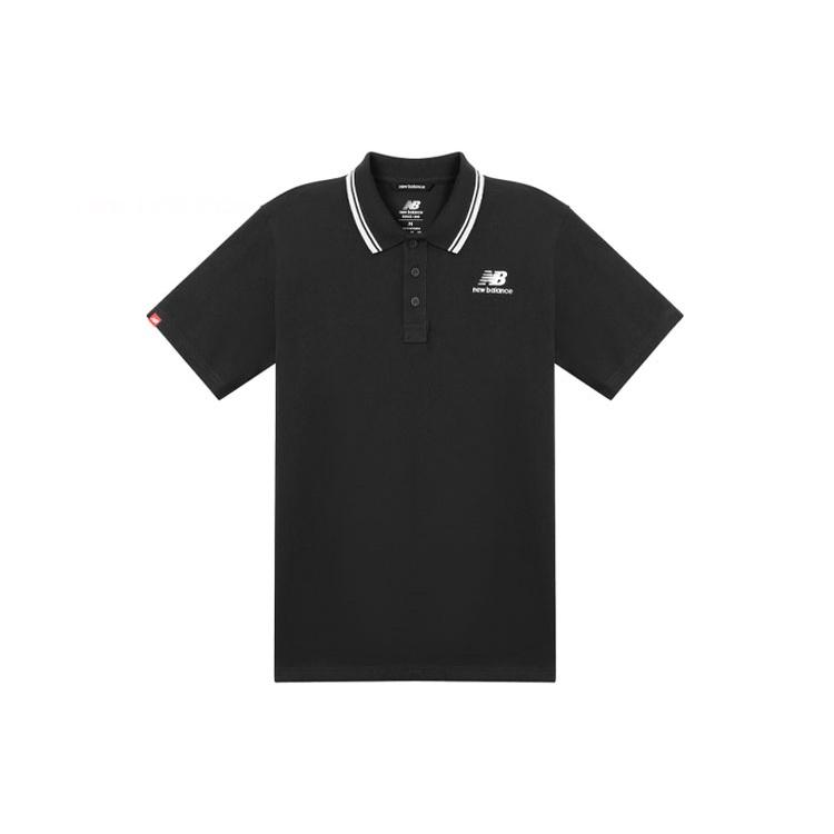 New Balance Classic Short Sleeve Polo Shirts Asia Sizing  Black White  Men s AMT01983-BK XXL