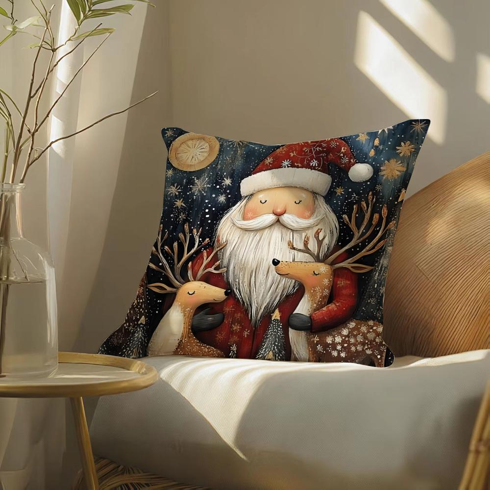 Cute Cartoon Prints For Kids Pillow Case Double-Sided Plush Sofa Cushion Covers Organic Breathable Invisible Zipper