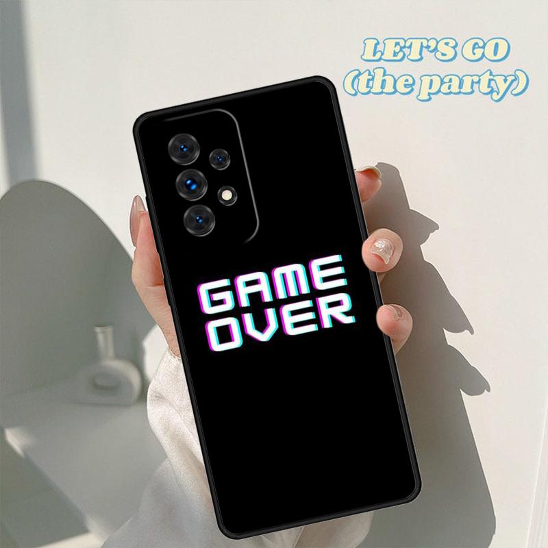 

Neon Game Over Pixel phone case For Samsung Galaxy A42 A31 A40 A51 A71 A32 A80 A91 A52 A72 A73 A20e A21S A50 A70 A11 A12 Cover Samsung A71 5G