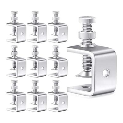 2025+ 10 Pcs Stainless Steel C Heavy Duty 1 3/16 Inch with Stable Wide Jaw Opening Small Screw for Metal Working Woodworking