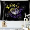 Moon Star Butterfly Tapestry Wall Hanging Night View Bohemian Hippie Carpet Gypsy Psychedelic Tapiz Magic Room Decor