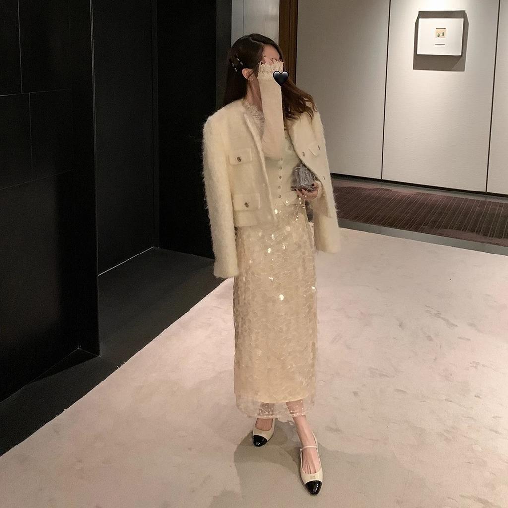 Cowhide Version~ Genuine Leather Color Matching Pointed Head Light Mouth One-word Buckle with Versatile Mary Jane Shoes Women's Single Shoes