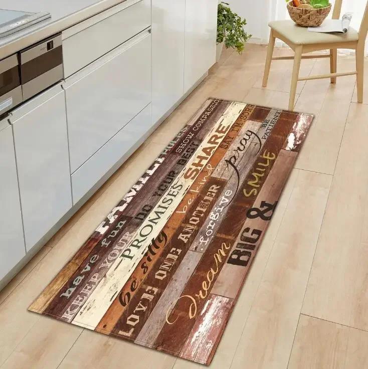 Floor Mat Carpet For Living Room Kitchen Carpet Wood Painting Rectangle Sofa Bedroom Rug Bedside Mats Entrance Rug