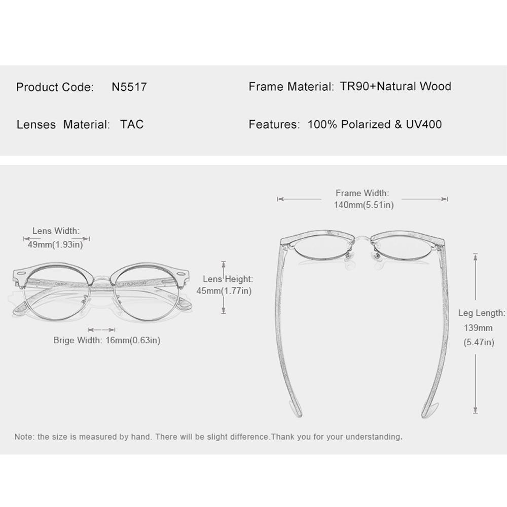 Kingseven Handmade Black Walnut Wood Men's Sunglasses Women Polarized Mirror Lens Sun Glasses Male UV400 Oculos W5517