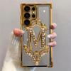 Diamant Gold "M" Muster Beschichtung Klare Hülle für Samsung Galaxy A55 A54 A53 A35 A36 5G S24 S26 S25 Ultra S23 FE S22 Plus Abdeckung