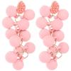 1 Paar Hangende Druiven Oorbellen Dames Hars Sieraden Roze