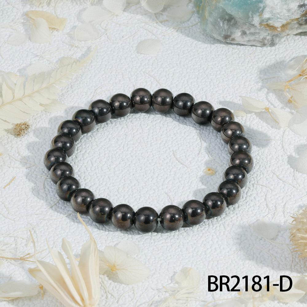 European American Cool Style Moonstone Gradient Bead Elastic Bracelet, Stackable for a High-End Daily Look