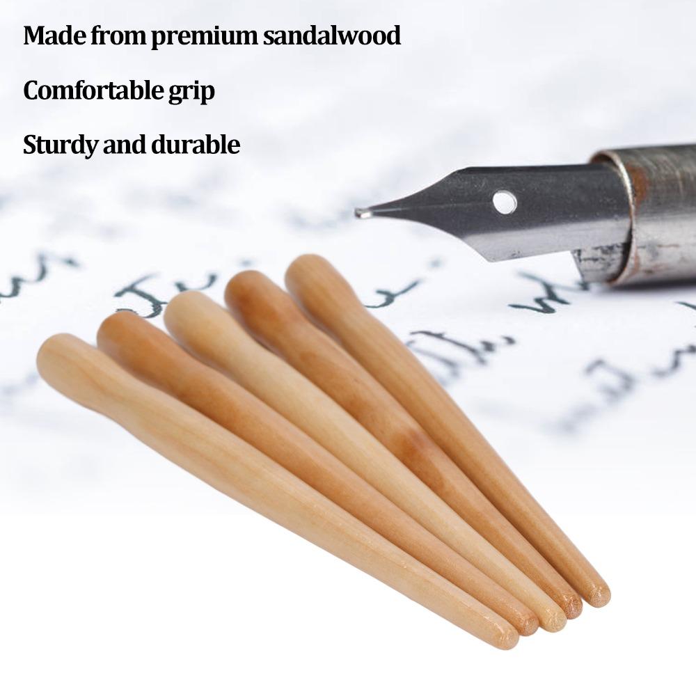 5PCS Original wood tone Log Color Dip Pen Holders Adjustable Dip Pen Poles Gothic letter writing