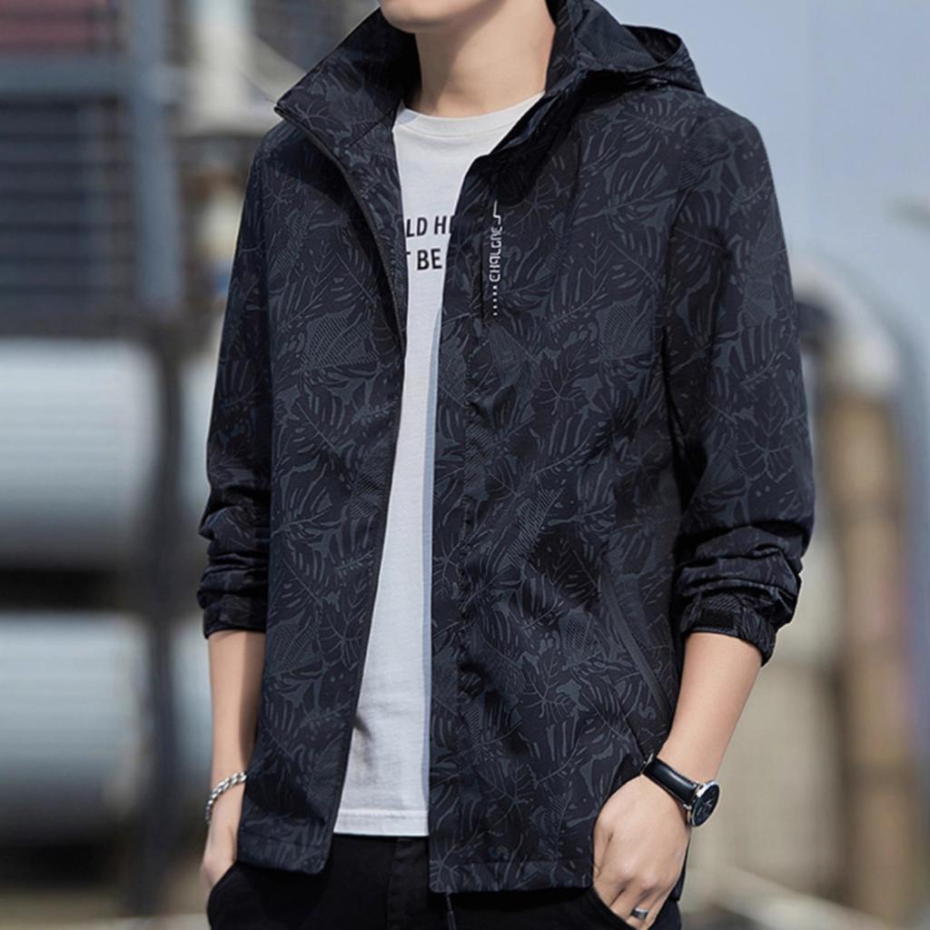 Hooded Jacket Men's Spring and Autumn New Jacket Trendy Men's Casual Jacket