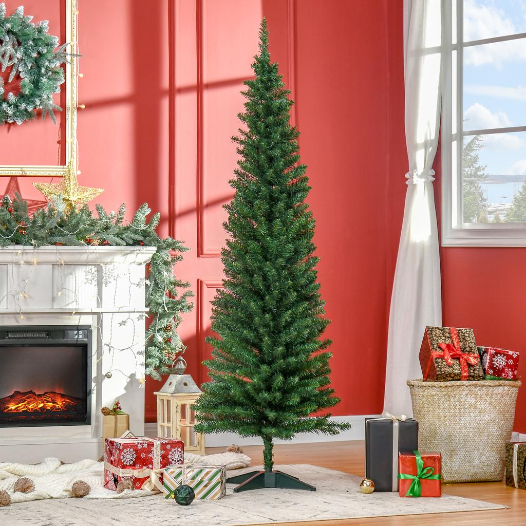 Christmas Tree Artificial Artificial Fir Tree, incl. Stand, Christmas Star, 1.8 m, Green
