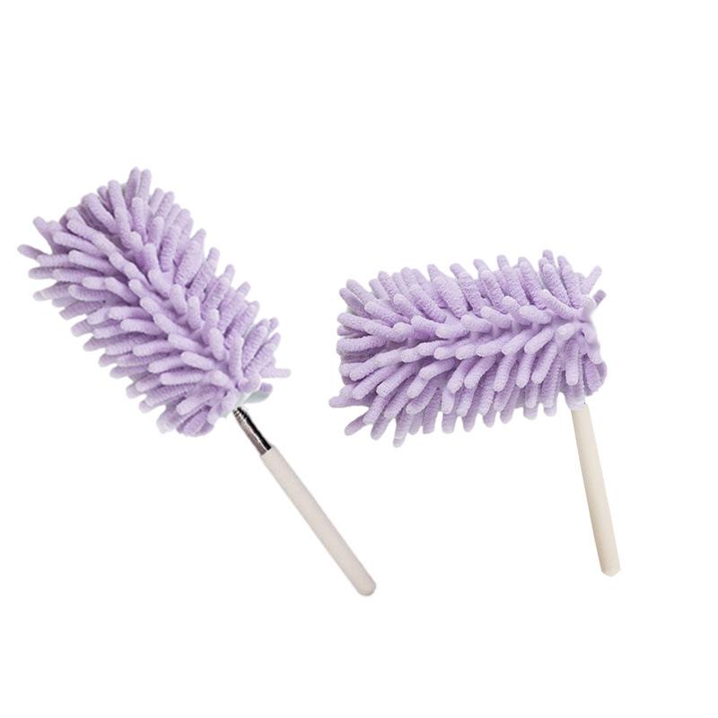 Nordic Style Telescopic Chenille Feather Duster - Bendable Dusting Brush for Household Cleaning