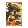 Retrofuturism Metal Plaque Custom Retro Wall Decor Home Wall Mural Tin Sign Poster
