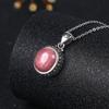 925 Silver Natural Rhodochrosite Pendants Necklace Tiger Eye Necklace Silver Pendants 925 With Chain For Women Men