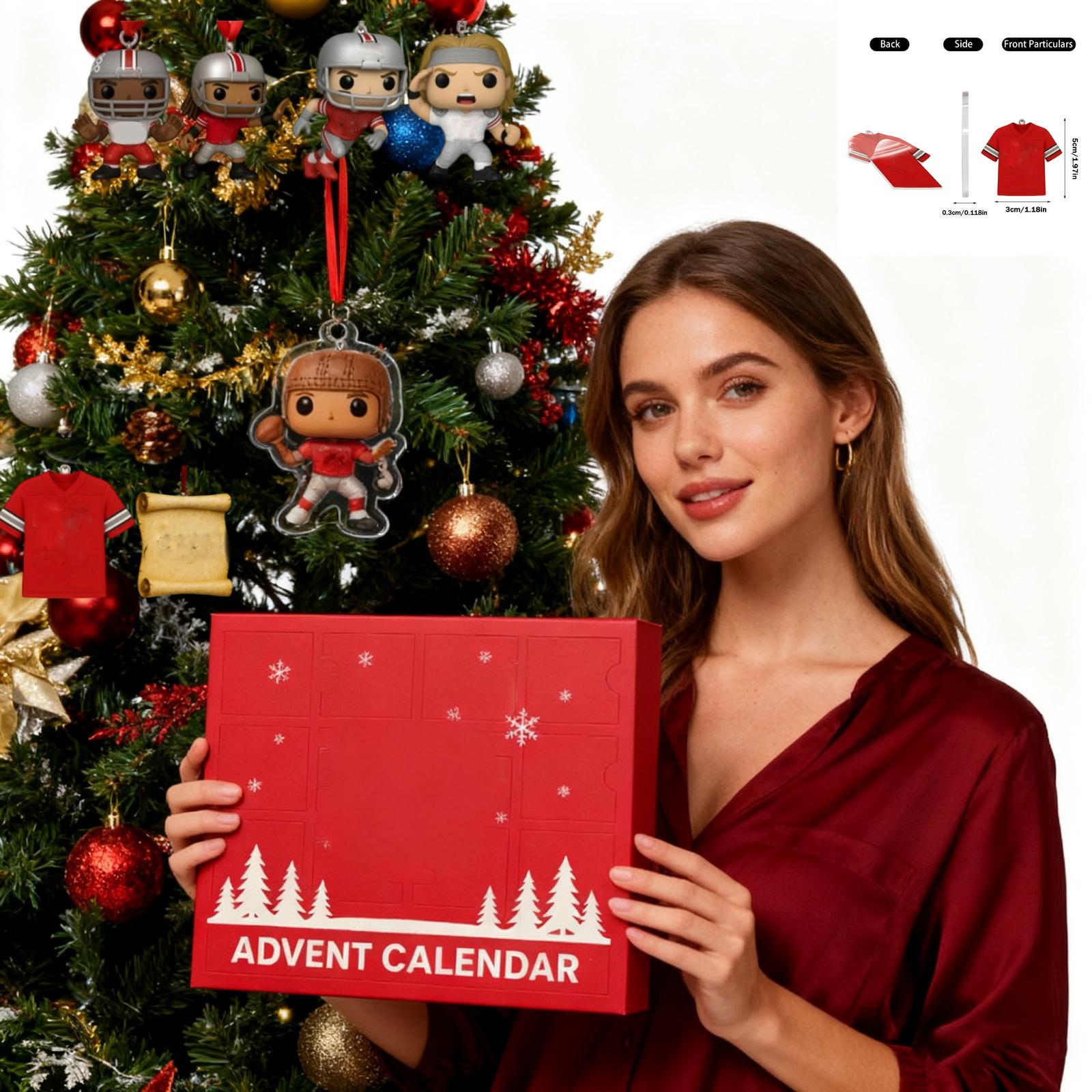 

1 шт. 2D Рождественский подарок Календарь прибытия Фестиваля Украшение Рождественской елки Акриловая подвеска One Size