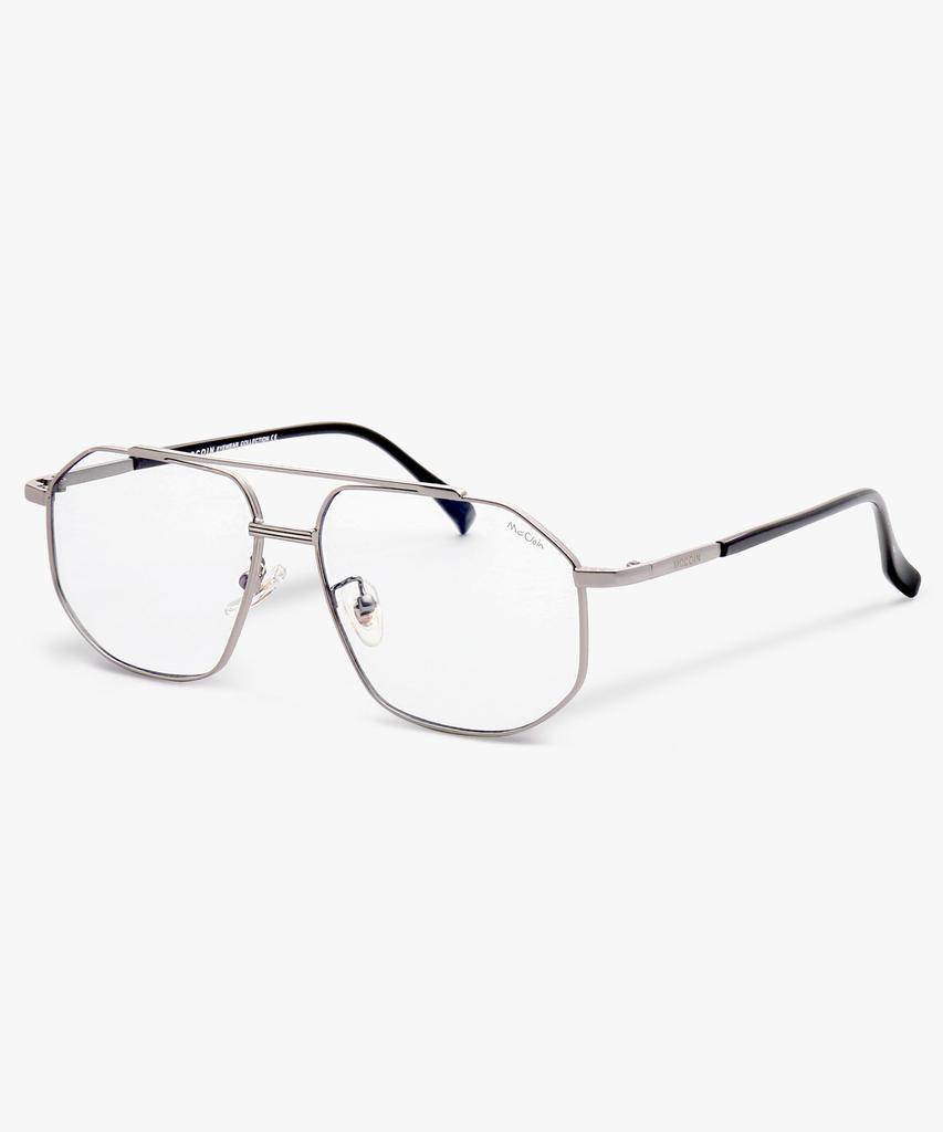 Maegkoin Than 04 Silver Dan Blue Light Blocking Glasses (Silver)