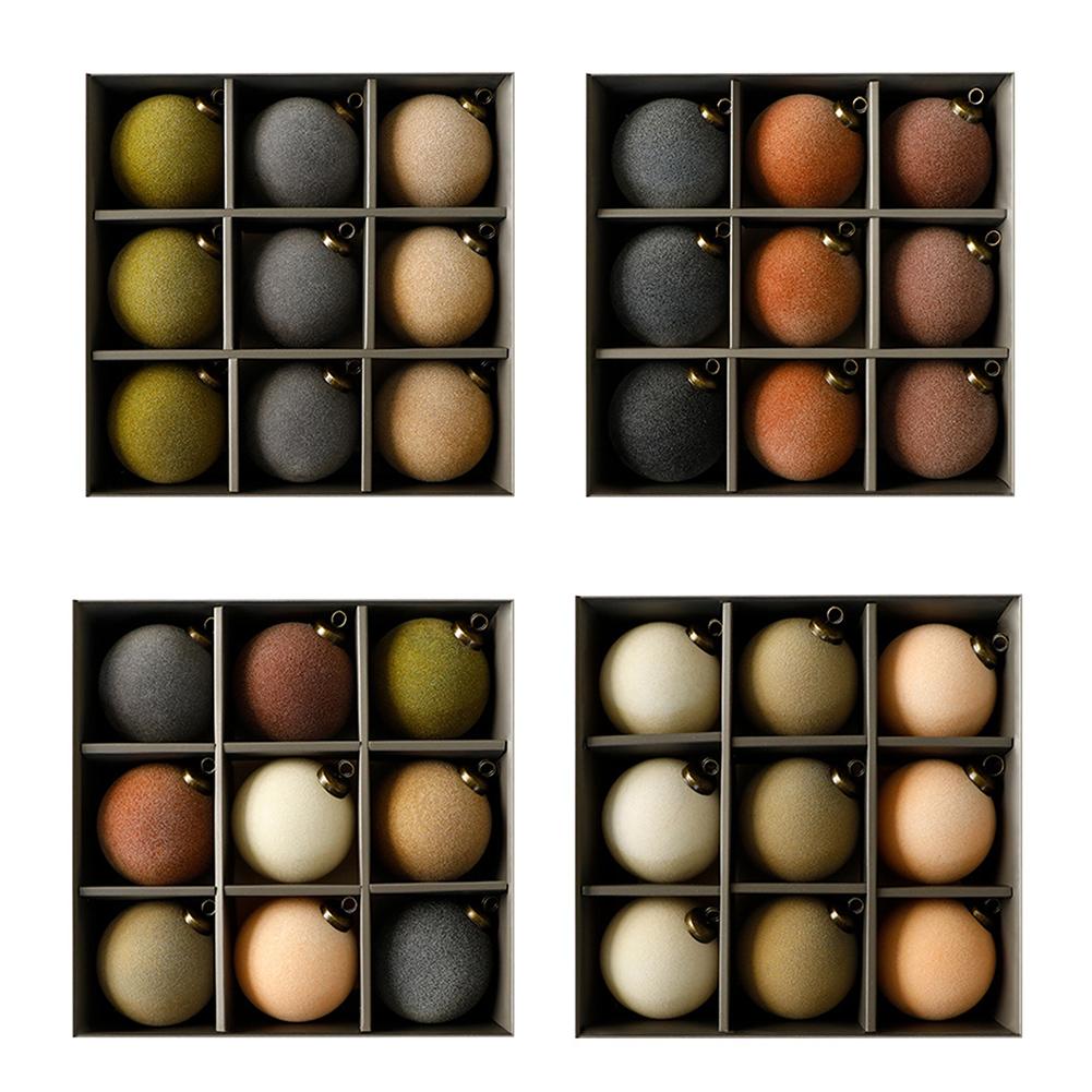 Świąteczne Uroczystości Biały Zestaw Kul Świątecznych Piękne Flokowane Dekoracje Dekoracja Świąteczna Wszechstronne Opcje Dekoracyjne