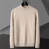 Men's Autumn/Winter Slim Fit Woolen Pullover - Half High Neck Knitted Sweater