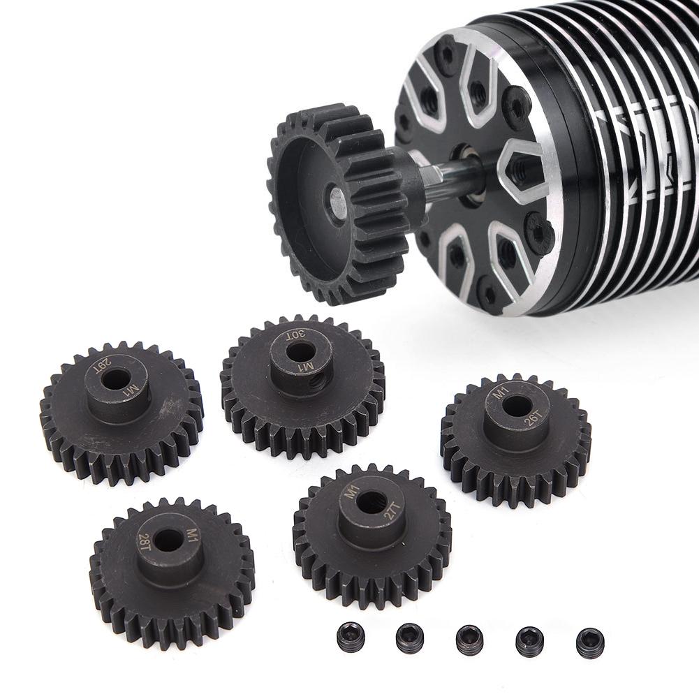 Chrome Steel Motor Gear Kit Cent5mm Inner Hole(M1 26t 27t 28t 29t 30T) RC Accessory